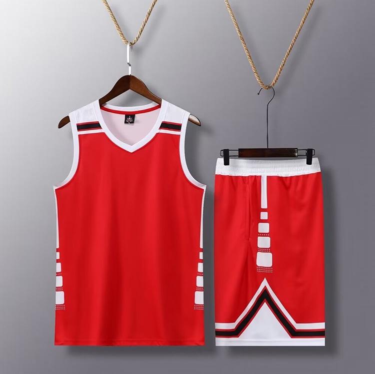 

Basketball Suit Adult Children S Men S Jerseys Women S Breathable Training Suit Competition Team Suit Vest Clothing Light Board Summer 3XS красный