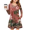 Girls' Long Sleeve Dress - Color Pocket Dress