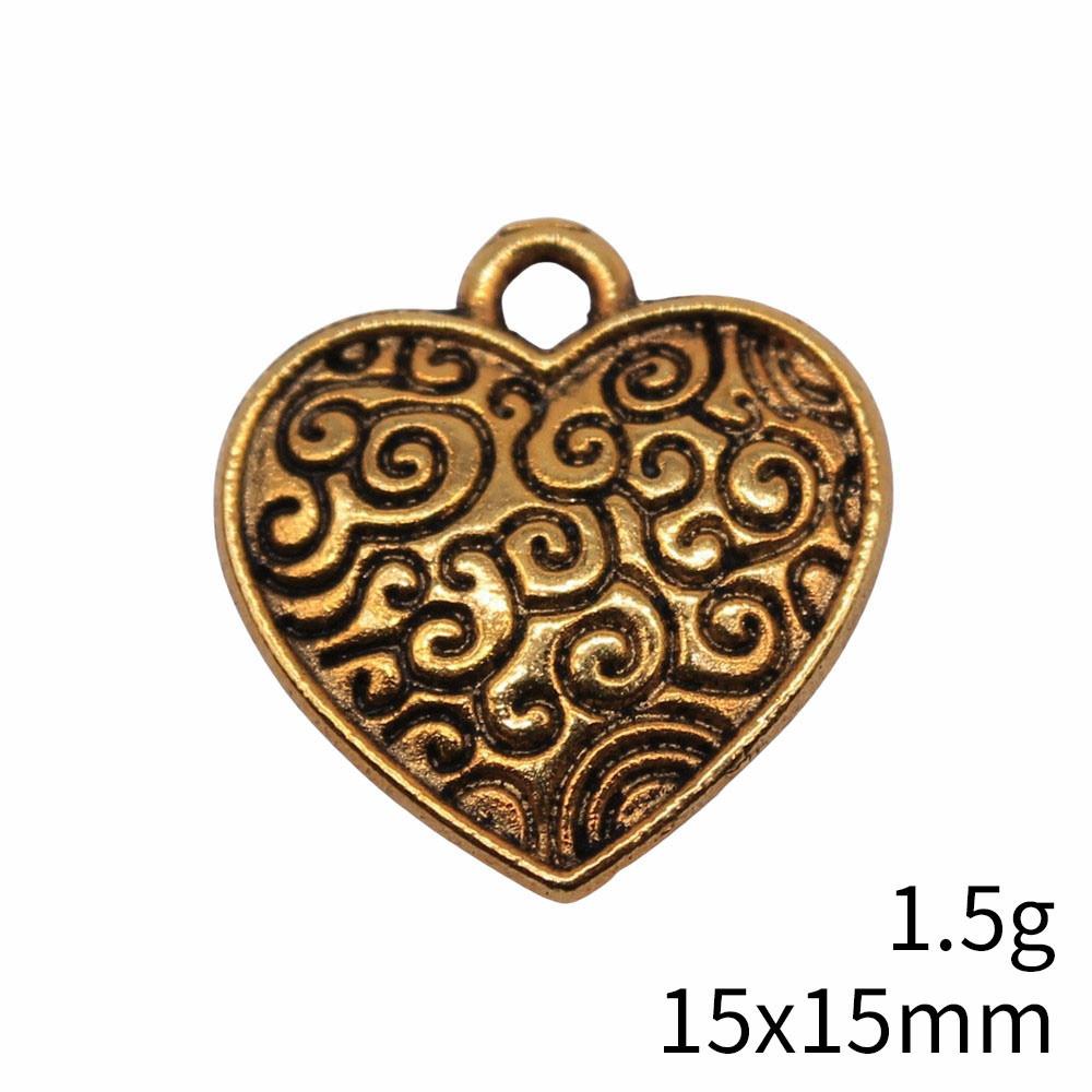 Back To School Charms Bulk Peach Heart Love Charms Pendant Women's Clothing Pendant