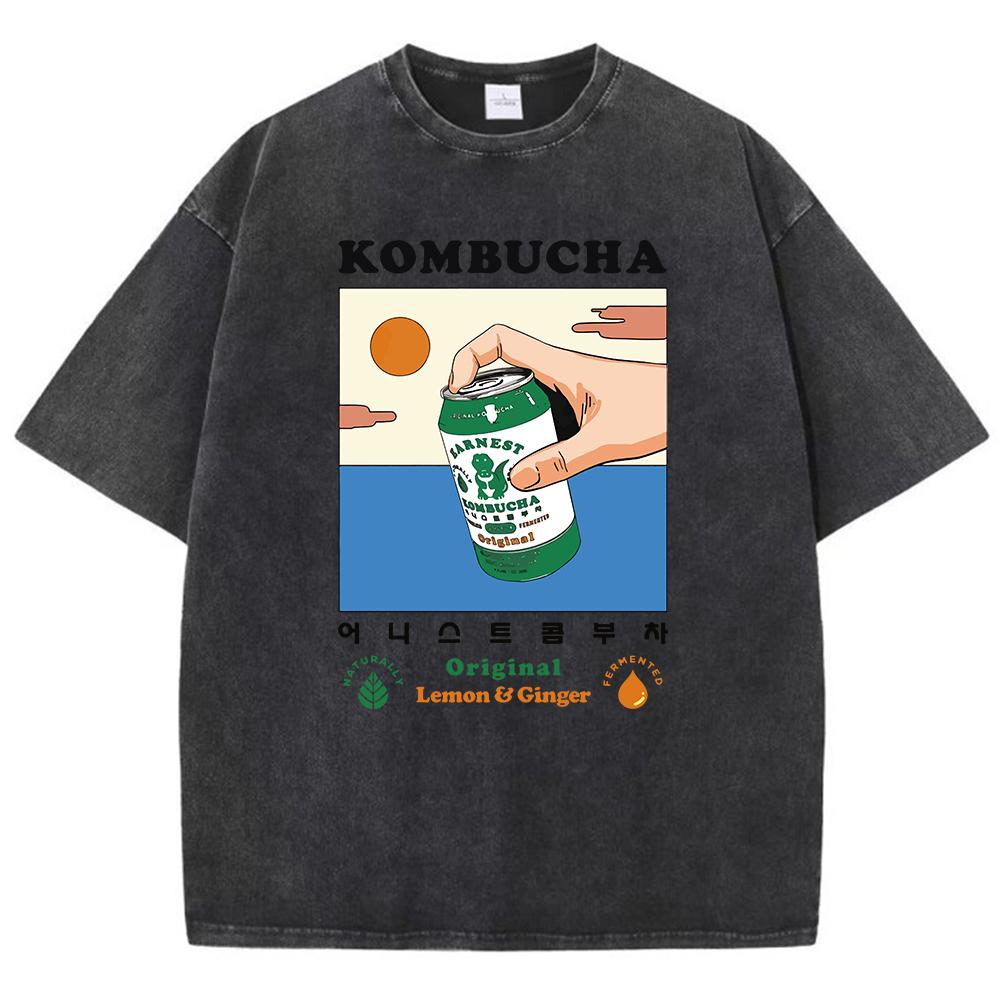 

Kombucha Оригинальные постеры Печать мужские футболки Хлопковые уличные футболки для активного отдыха Популярная футболка Одежда для отдыха Смешные короткие рукава L