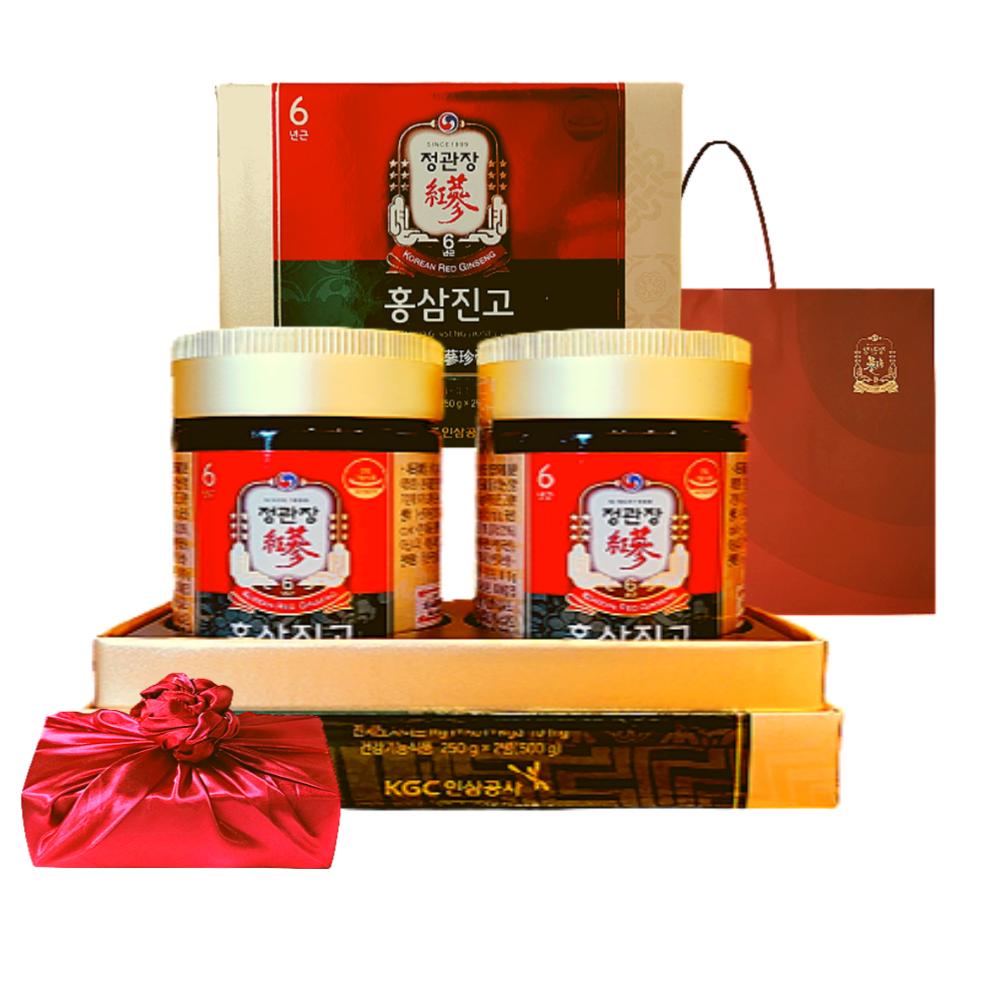 Cheong Kwan Jang 6-jähriger Roter Ginseng Extrakt Hongsam Jinggo Geschenkset 500g Geschenkset für Eltern zum Mondneujahr (Enthält Traditionelles) 1 Stück 500g 1 Set