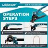 LIBRATON Pipe Bender, Copper Pipe Bender for 1/4", 5/16", and 3/8" Soft Metal Pipes, 180-Degree Bends, Air Conditioning Plumbing Tool for Copper, Bras
