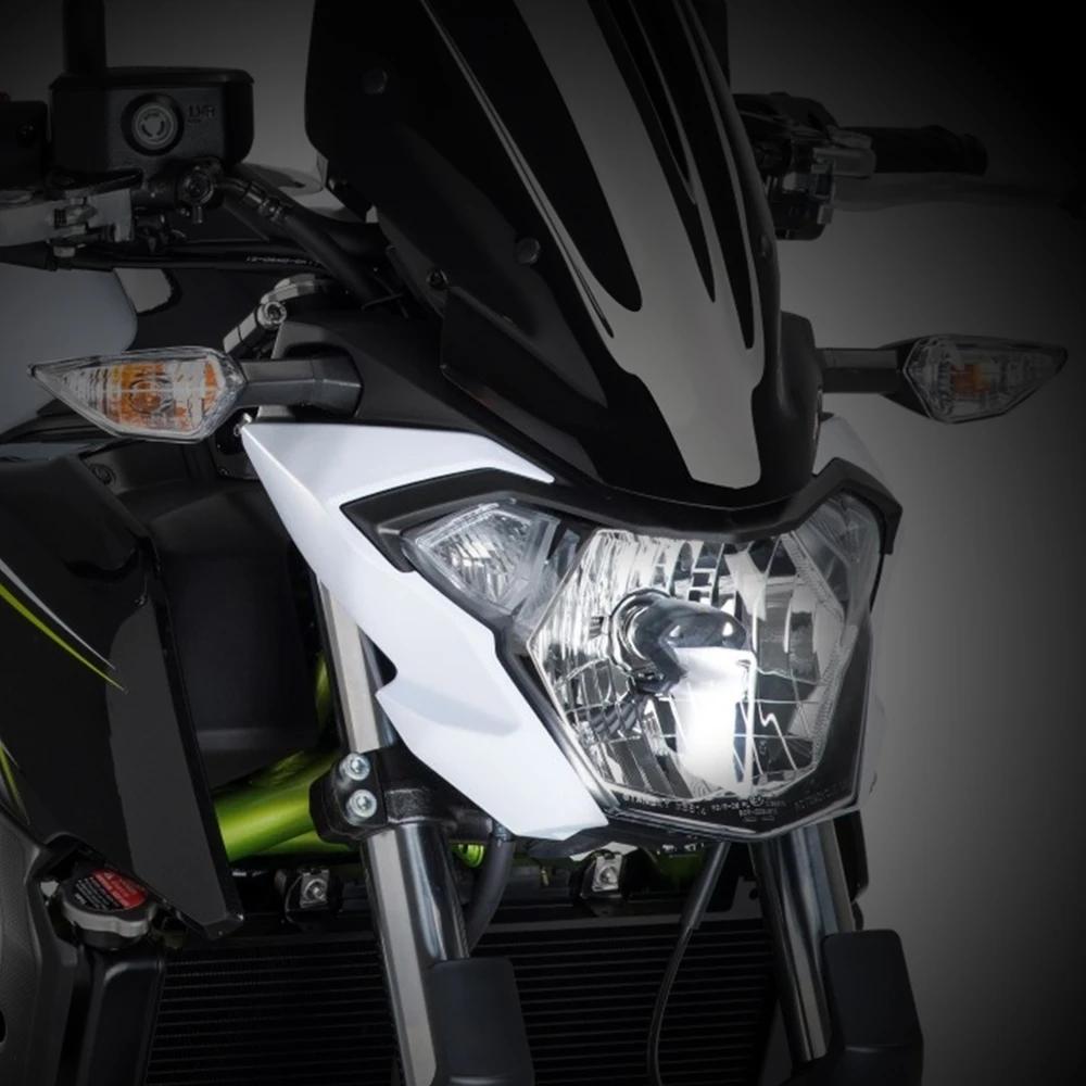 Motorcycle Front Headlight Upper Side Cover Head Cowl Nose Fairing Fit for Kawasaki Z650 2017 2018 2019
