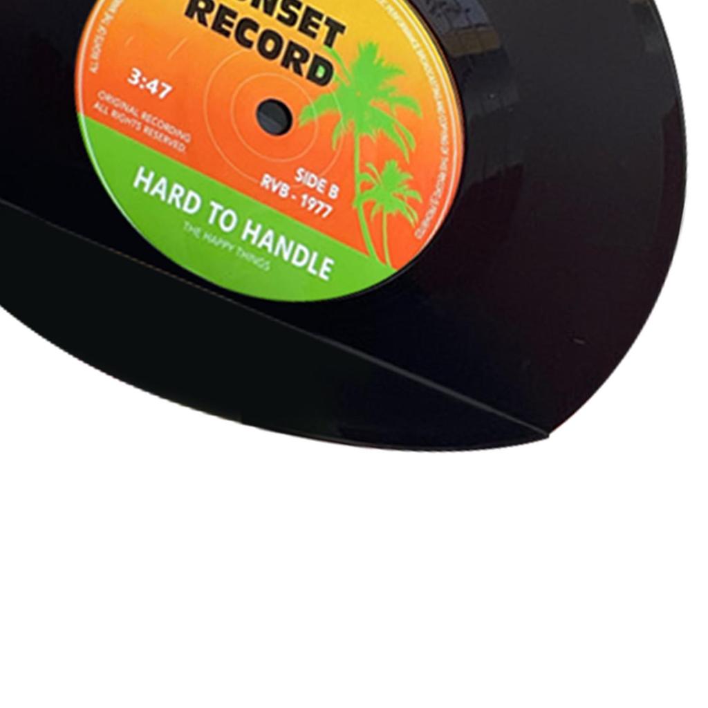 2pcs Book Holders Vinyl Record Shape Rounded Edges Vintage Bookends Book Stand for Student