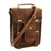 I-pads Men's Genuine Vintage Leather Bag Crossbody Messenger Shoulder Brown Bag