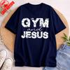 Gym and Jesus TShirt Ropa Hombre T Shirt Faith Tees Oneck Nostalgia Pattern Clothes Loose T Shirt Gym Lover Tees