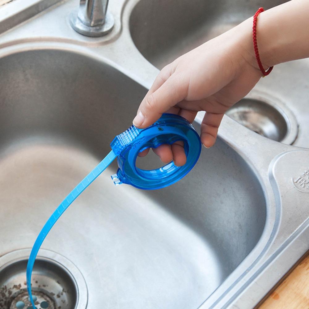 Blue Drain Hair Remover ABS Drain Opener Device Convenient Pipe Cleaner Tool for Sink Drains