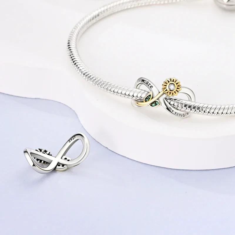Charm Bead Components Copper Metal Compatible With Authentic Original Bracelet High Quality Fine Jewelry Womens Brand Latest Arrival Autumn Sunset