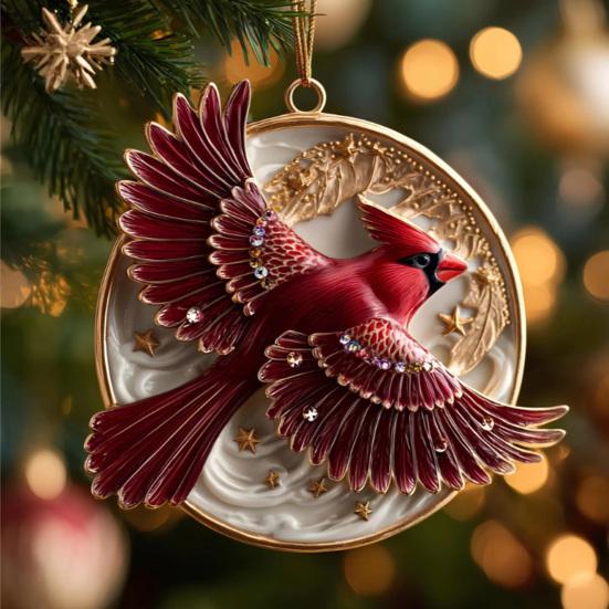 Ornamenti per Uccelli in Acrilico Decorazione da Appendere in Auto Albero di Natale Specchietto Retrovisore Decorazione Regalo Artigianale per Amanti degli Uccelli