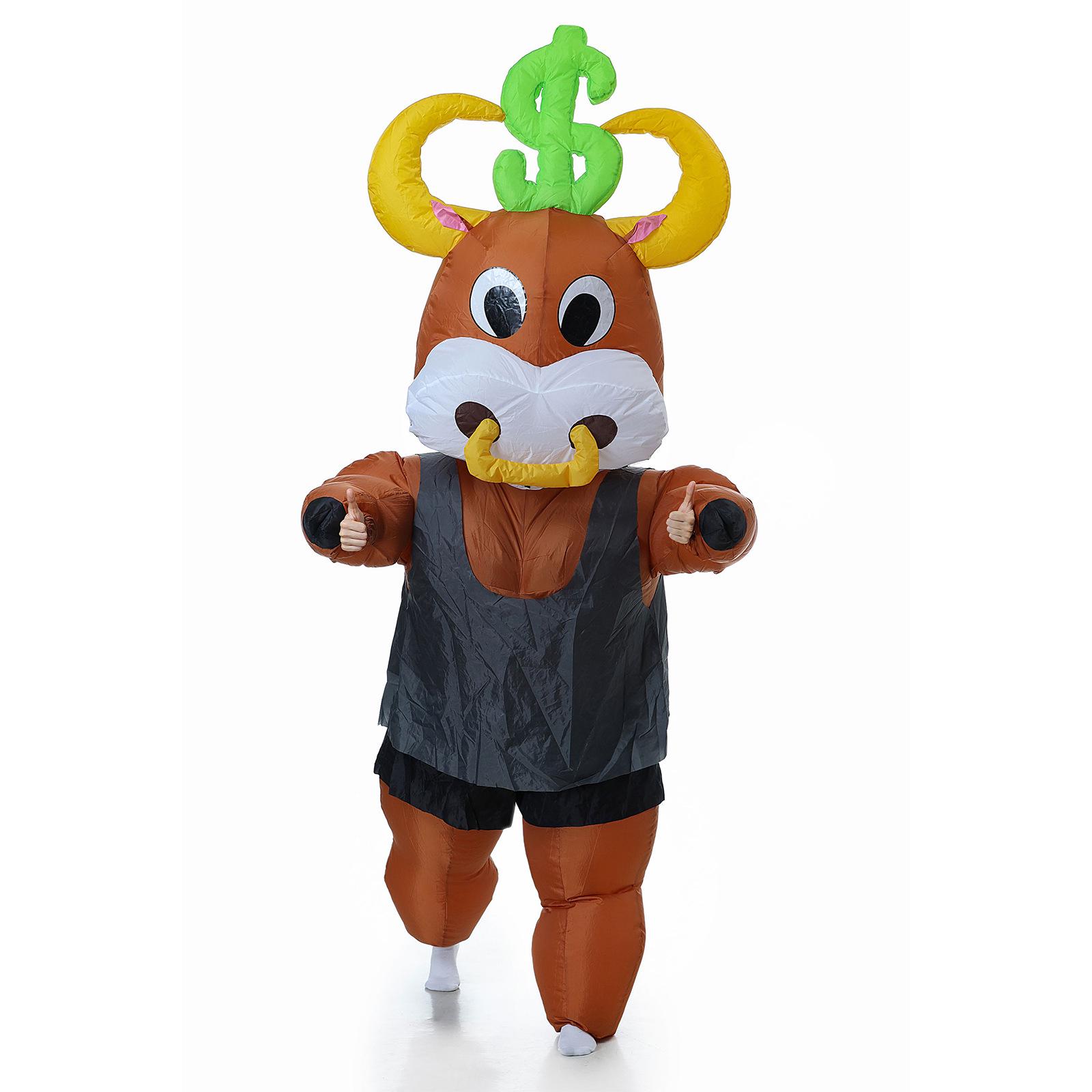 Inflatable Cow Mascot Costume for Halloween