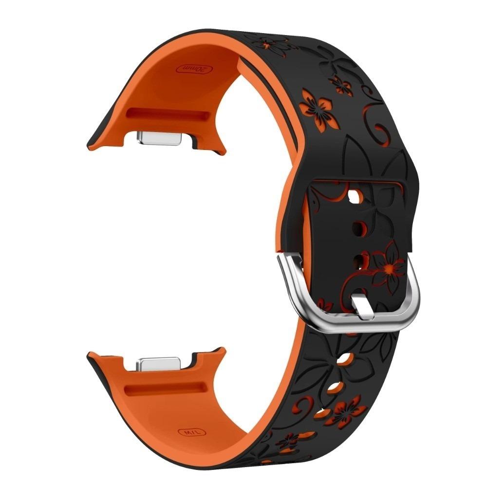 

Silicone Watch Strap Carved Print Comfortable Watch Band No Gaps Watch Bracelet for Samsung Galaxy Watch 8/Watch 8 Classic Watch