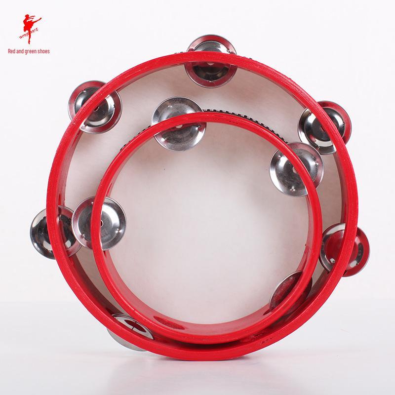Children's Red Dance Shoes & Resin Tambourine 90271 - Dance Exam Supplies