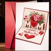 Rose Heart Patterns Mother's Day Greeting Card Imitation 3D Invitation Card  Happy Mother's Day