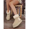 Women's Plus-Size Short Snow Boots - Faux Suede, Autumn/Winter 2025 New Style, Warm and Thick