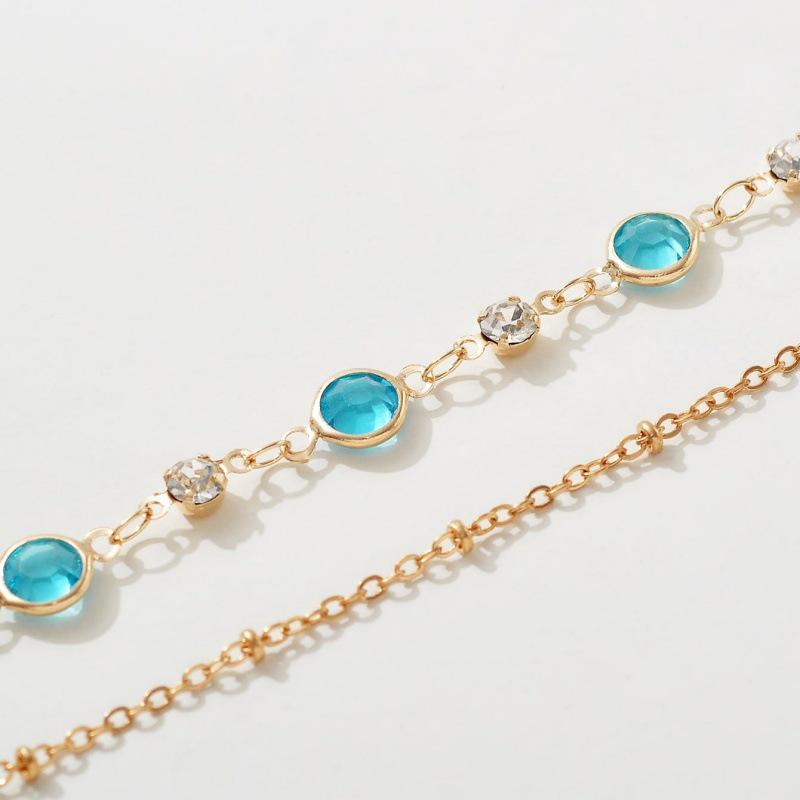 Elegant Blue Ocean Style Anklet - Sweet Summer Jewelry for Women