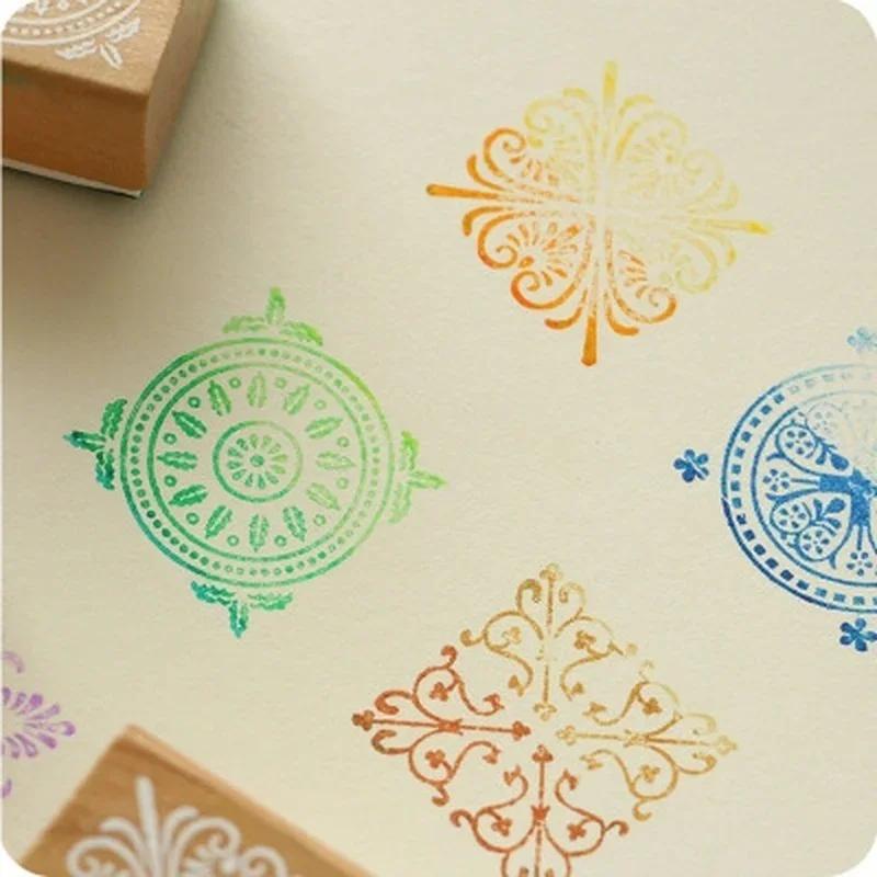 Gradientní inkoustový polštářek na bázi oleje Razítko na papír Dřevo Řemeslo Gumové razítko, Otisk prstu K dispozici 4 barvy