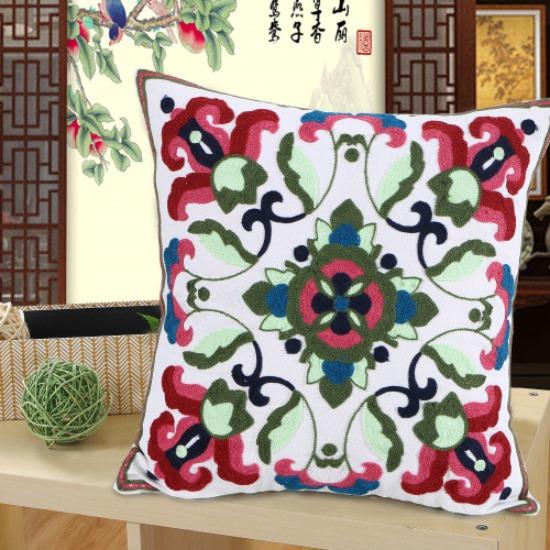 Cotton Embroidery Sofa Cushion Cover Cartoon Pillow Bed Bedside Pillow