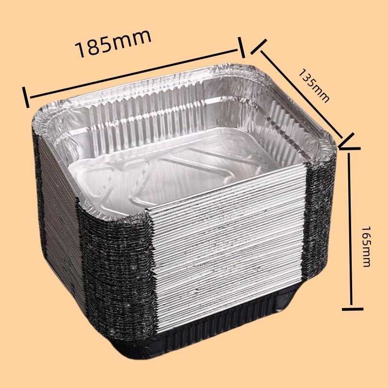 Rechteckige Grillschale aus dicker Aluminiumfolie – Einweg und wiederverwendbar