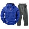 Men's Casual Pullover Hoodie and Jogger Pants Set with Pockets for Fall Winter