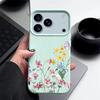 Mini Blossom Print Protective Soft TPU Leather Texture Cover For iPhone 17 Pro Max Air 16e 15 14 13 Shockproof Case