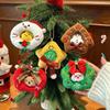 Christmas Mini Cartoon Keychain Soft Plush Santa Snowman Design Portable Bag Ornament Xmas Stocking Filler for Toddlers