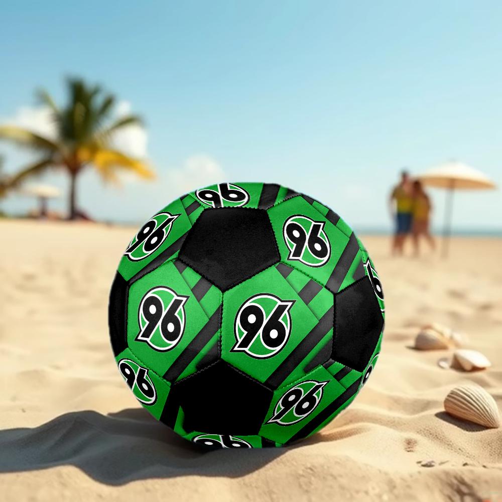 SIZE 5 Hannover 96 Soccer Ball Colorful All Ages Machine Stitched PVC Competition Ready Durable High-Bounce