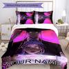 3pcs KPop Demon Hunters50 Cover Set - Personalized Name, HD Printed Bedding with 1 Cover and 2 Pillowcases - Perfect for Home Decor, Easy Care