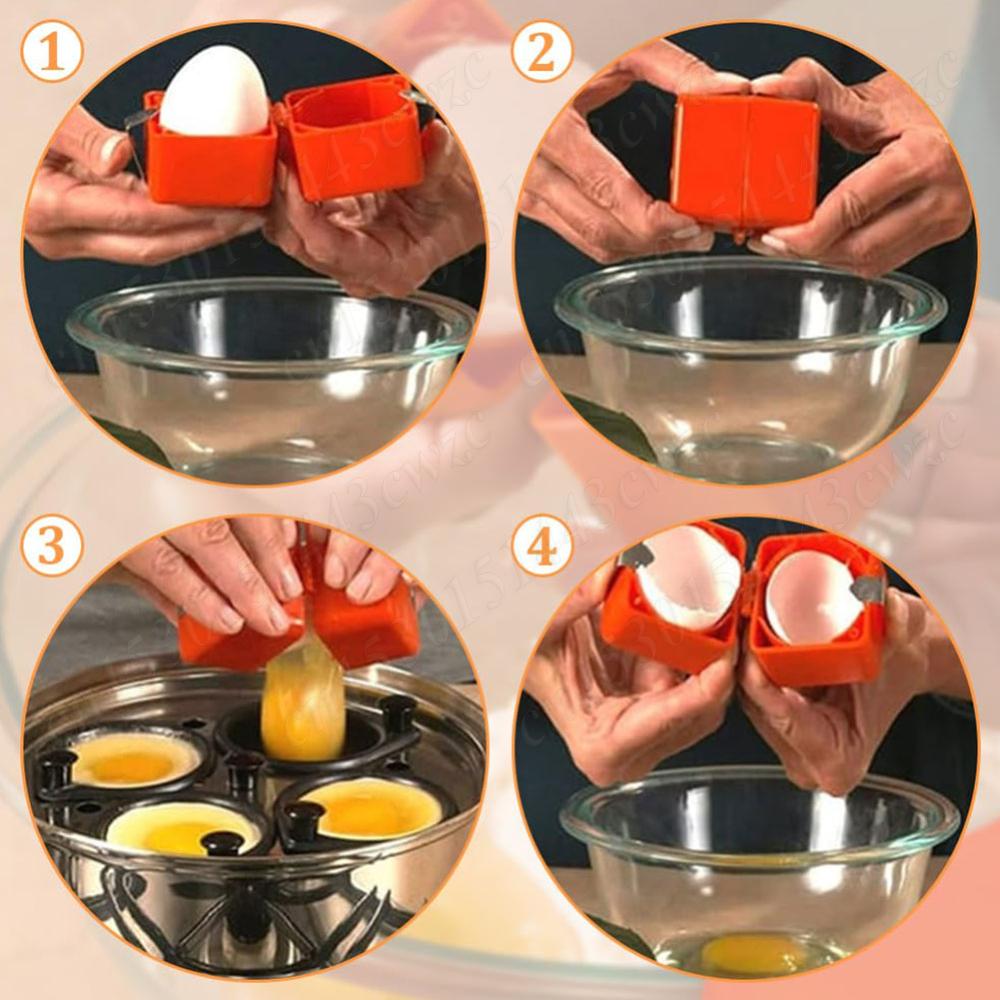 Egg Shell Opener Multifunctional Egg Cracker Tools Easy Eggshell Opener for Raw & Hard Boiled Eggs Shells Remover Kitchen Gadget