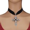 Rhinestone Cross Pendant Necklace Fashion Collar Necklace Jewelry for Women Girl