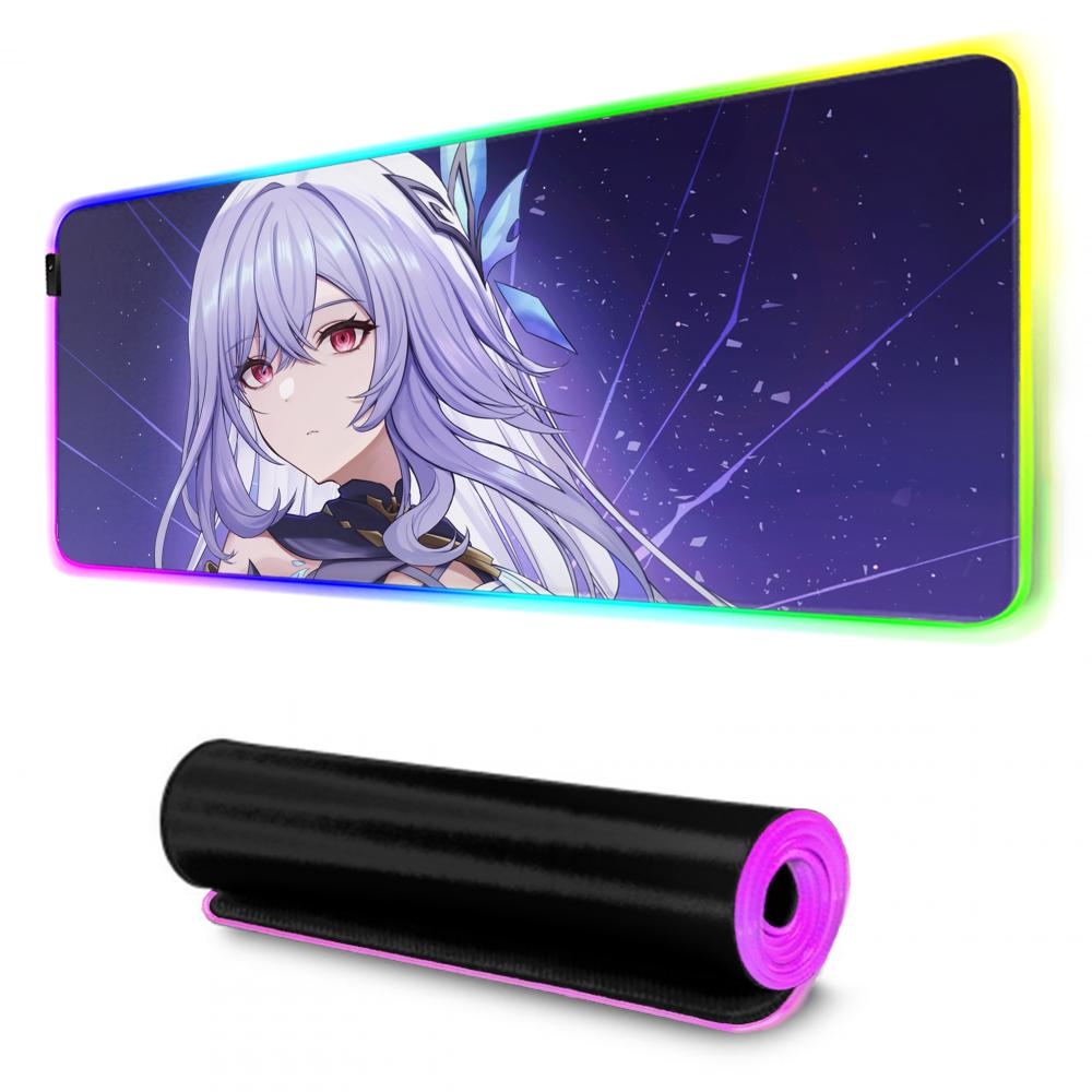 skirk Mouse Pad RGB Gaming Mousepad Big LED Pad PC Desk Mat Luminous Mouse Pad Large Keyboard Mats Table Rug With Backlit