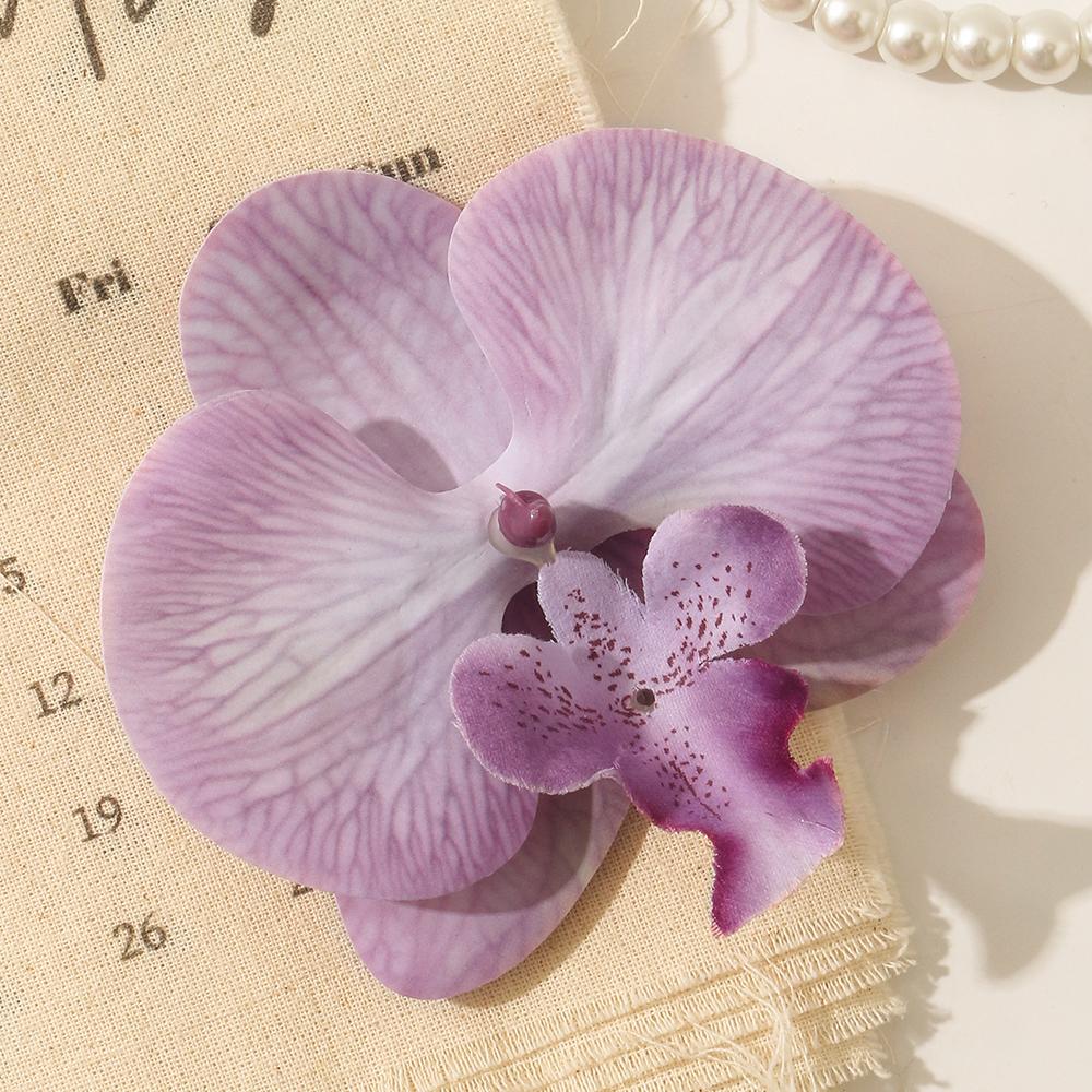 

5/10Pcs Silk Butterfly Orchid Artificial Flowers For Home Room Decoration Wedding Decor DIY Hair Cards Children Shooting Props 5pcs светло-фиолетовый