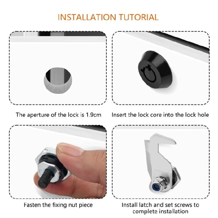 Tubulars Cams Locks with Matching Key Hook Cams Styles Multipurpose Cams Locks Heavy Duty for Secure Cabinets & Toolboxes