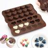 15-Cavity Heart Shaped Silicone Chocolate Mold Cake Fondant Candy Jelly Pudding Ice Cube Baking Mould for Valentine's Day