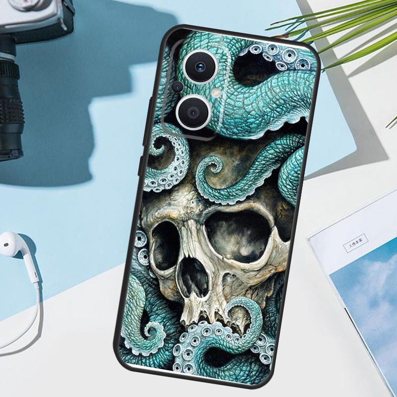 Horror Skull Gothic Cover For OPPO Reno 14F 13F 12F 11F 10 11 12 13 14 Pro 7 8 Lite OPPO Find X5 X6 X8 Pro Case
