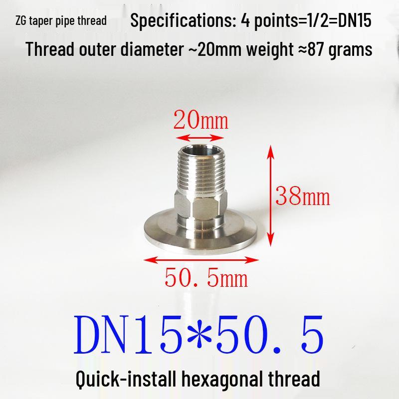 Hongshun Heavy-Duty Hex Quick Connect Stainless Steel Threaded Nipple with Chuck and Wrench Flats