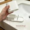 Dorm Bathroom Toothbrush Holder Plastic Counter Stand, Electric Brush Storage Holder for Small Sink Home Spaces