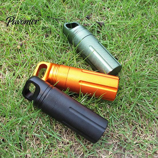 Portable Waterproof Pill Holder Bottle Aluminum Alloy Storage Jar Compact Sealed Size Container Case Emergency Tools