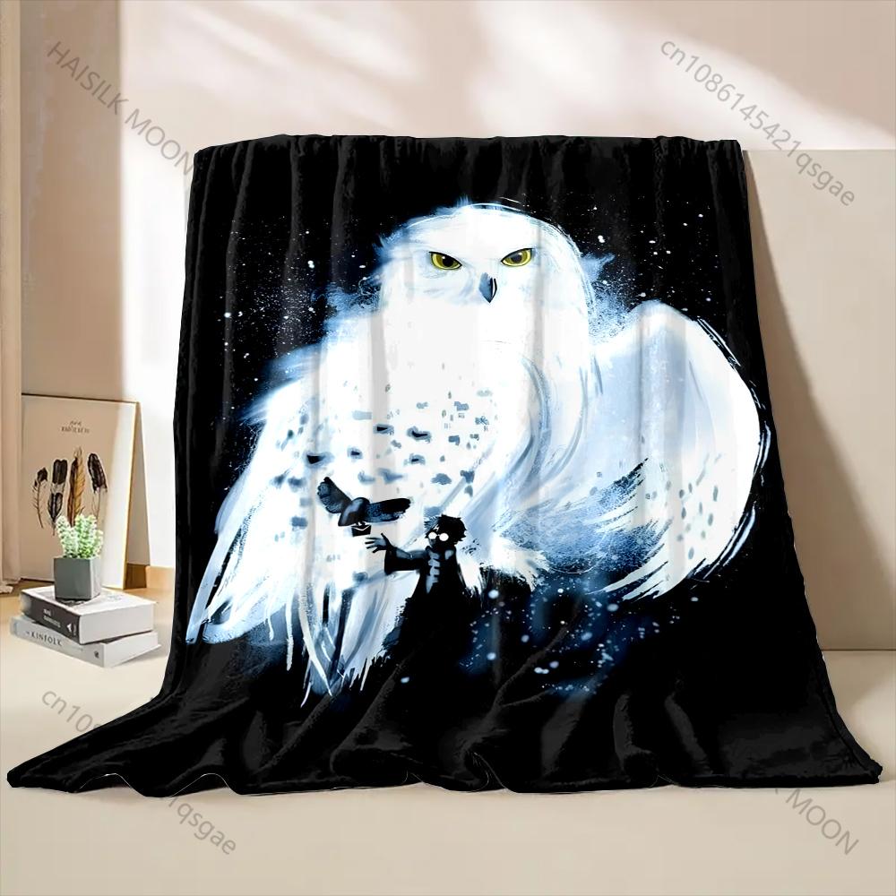 1PC Magical World Castle Owl Elements Printed Blanket Warm and Comfortable Blanket for Adults and Children Gifts Luxury Gifts