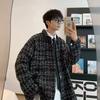 2025 autumn new national tide coat men's Korean version trend loose casual high sense small fragrant plaid jacket top