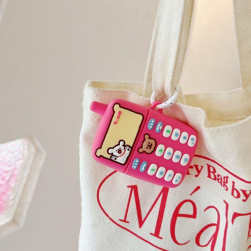 

Earphone Sleeves Airpods1/2 Generation 3 Generation Bluetooth Earbuds Case Pro Silicone Soft Case Cute Couple Airpods4 Generation Noise Reduction Apple Airpods 3 Pink Shell + ring