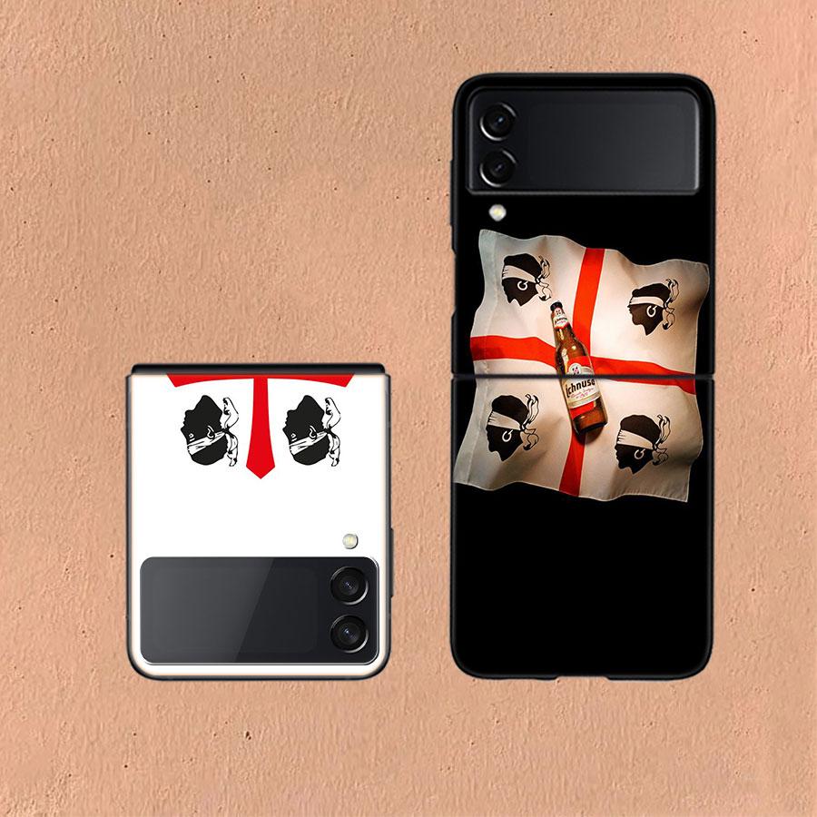 Flag of Sardinia Phone Case For Samsung Z Flip 6 7 5G Galaxy Z Flip 5 4 3 5G Cases Shockproof Hard Cover TPU