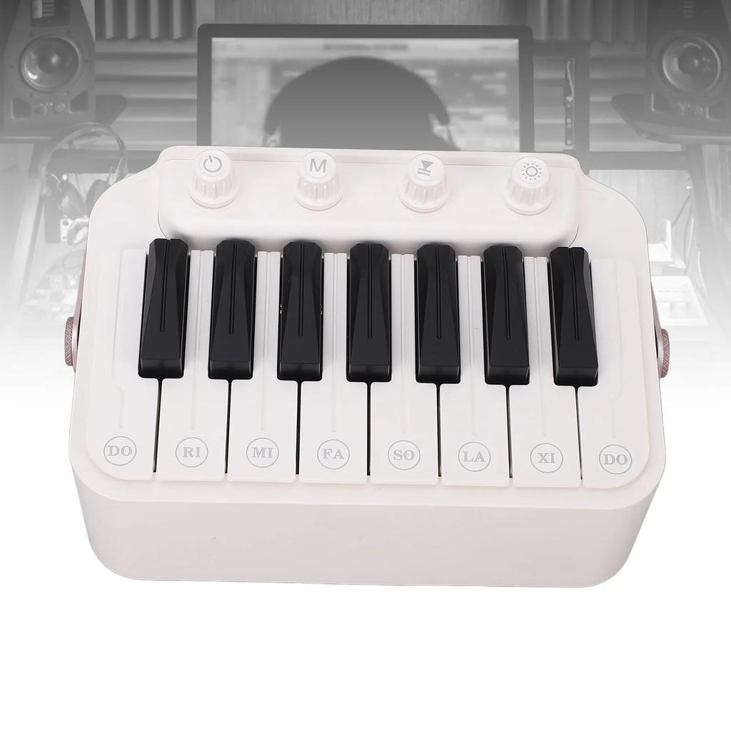 Rechargeable Electronic Piano Drum - Portable BT Speaker with RGB Ambient Light, Fun Musical Instrument Toy for Kids & Family