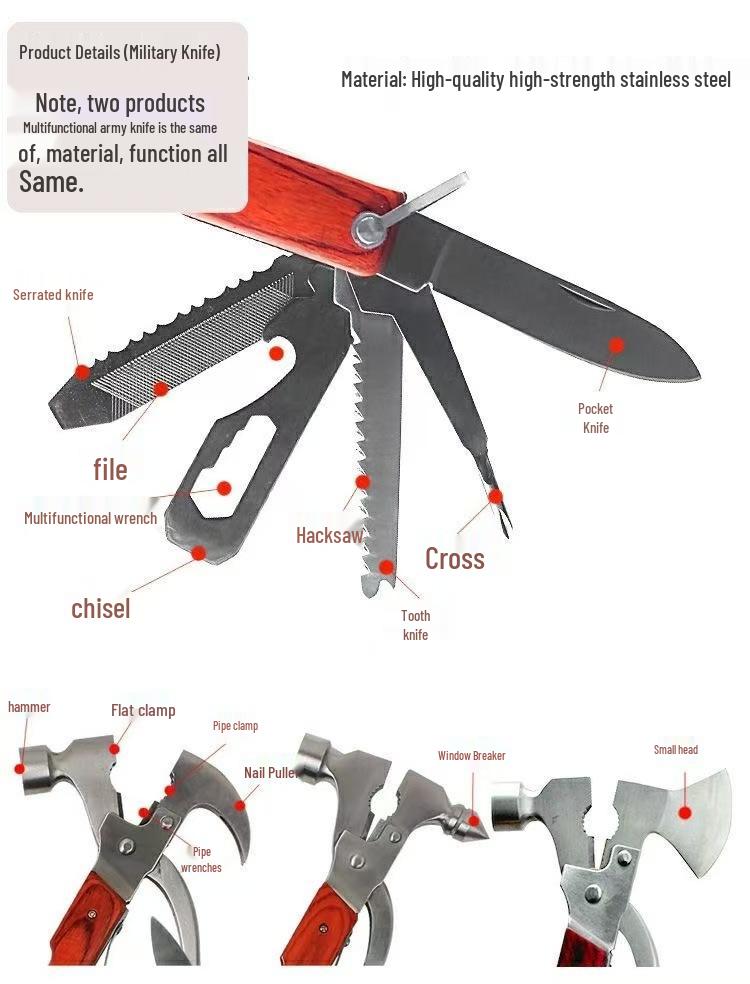 Multifunctional Car Safety Hammer: Emergency Escape Tool, Window Breaker, and Firefighting Aid
