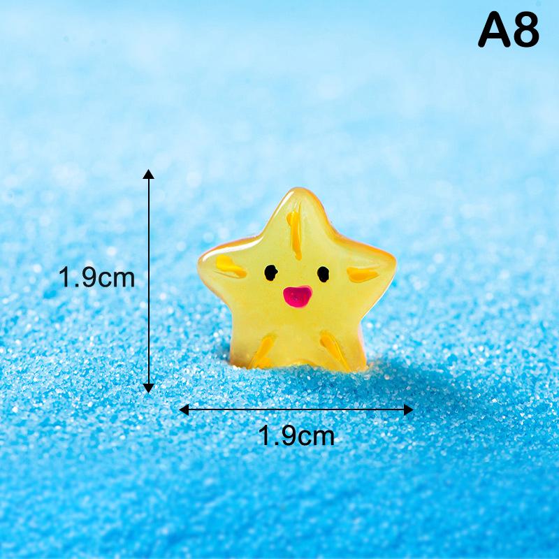 Luminous Fish Marine Animal Ornament Glow Pendant Micro Garden Craft Resin Landscape Fish Tank Desktop Decoration