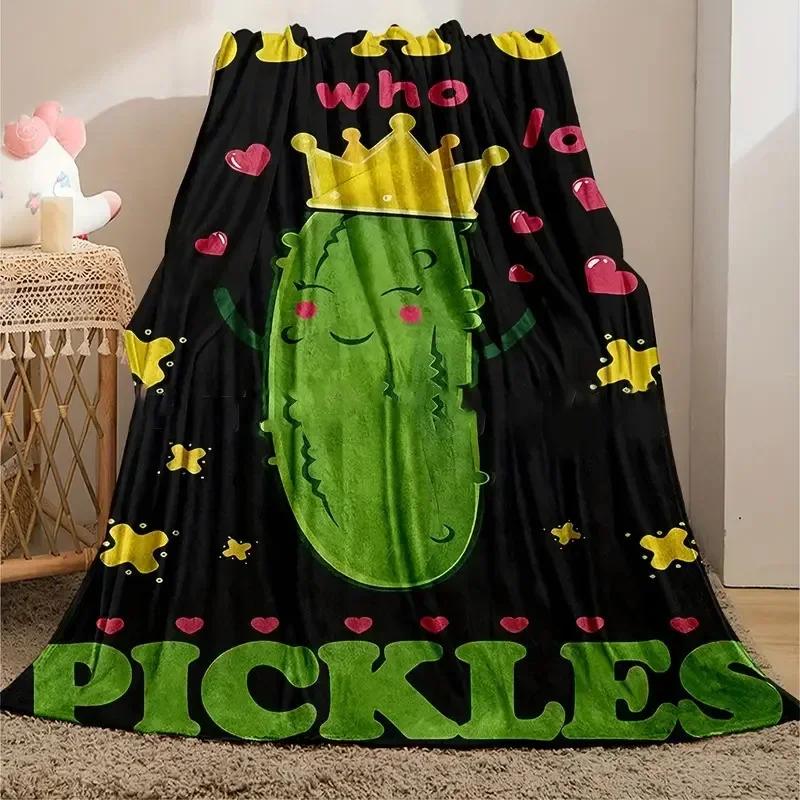 D Printed Cartoon Cabbage Throw Blanket with Folded Edge Nap Cover for Home Office Gift Wholesale Couverture De Sieste Uzumaki