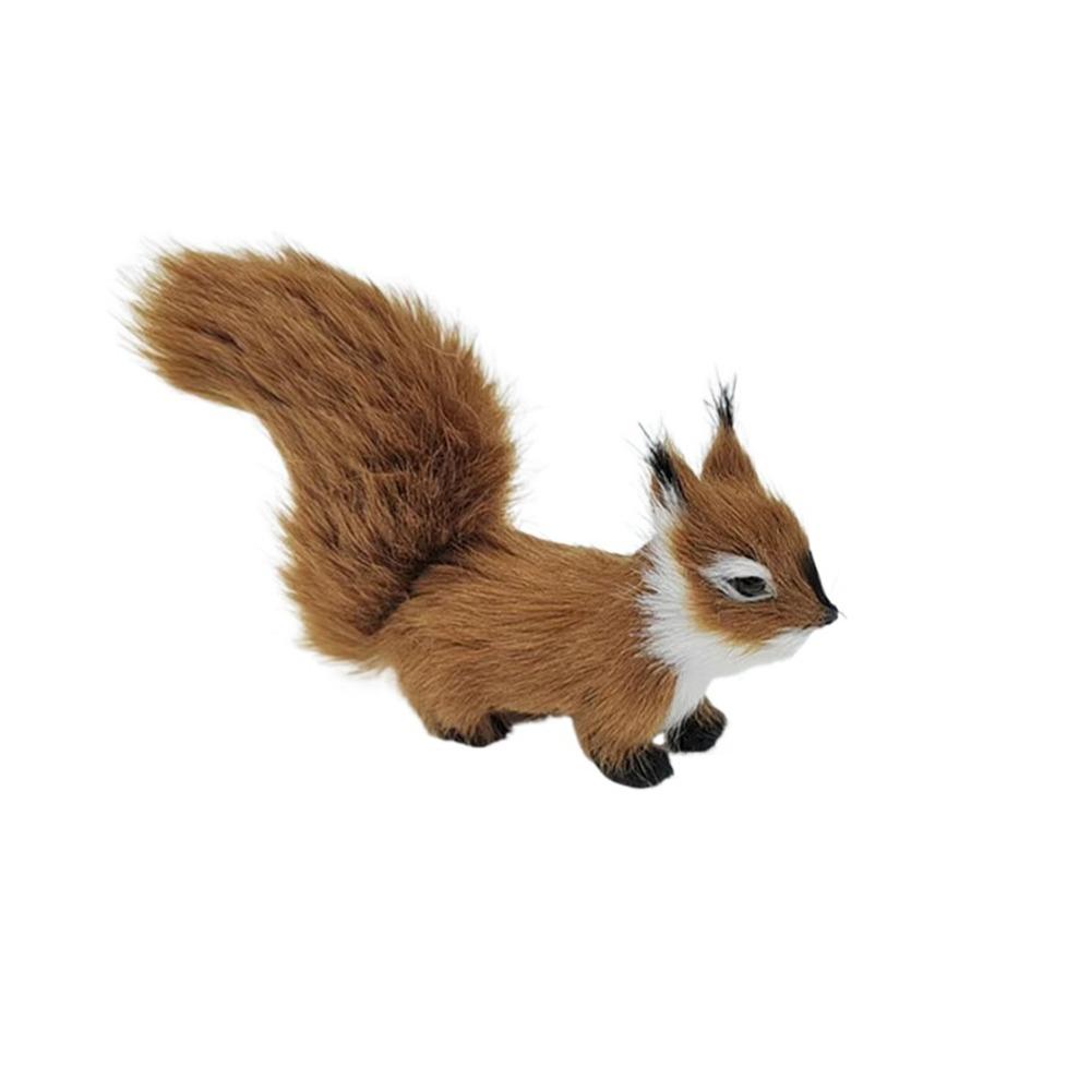 Plush Squirrel Miniatures Simulation Fur Simulation Animal Toy Christmas Decorations