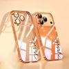 Personalized Name Transparent TPU Plating Phone Case for iPhone 17 Pro Max Plus 17 Air Couple Phone Case Gift