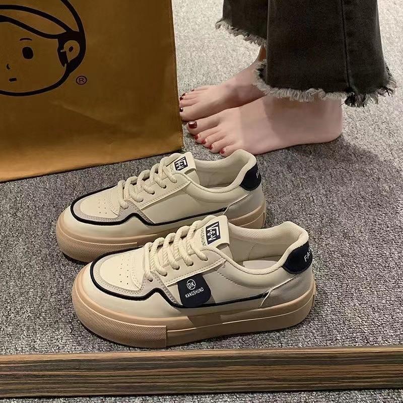 Retro Little White Shoes Summer Women's Models 2025 Autumn New Thick Baseplate Shoes Casual Sports Student Women's Shoes