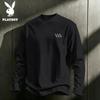 PLAYBOY Men's Pure Cotton Long Sleeve Crew Neck T-Shirt