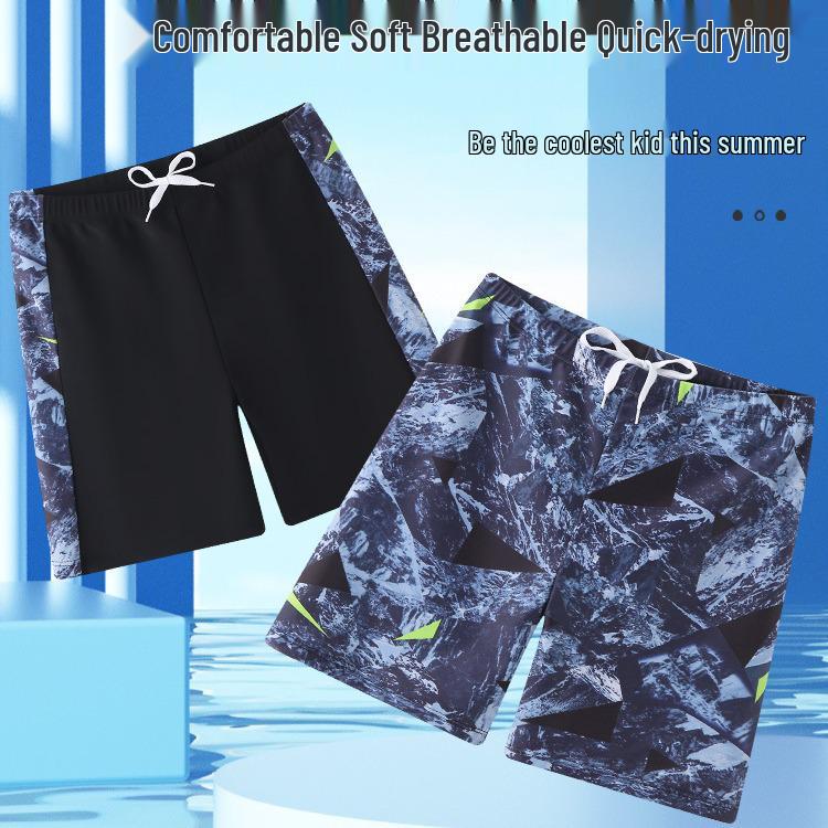 

2024 Boys Swim Trunks - Medium & Large, Quick-Dry, Breathable, Coach-Recommended Seaside Swimwear XL (30-45 jin)